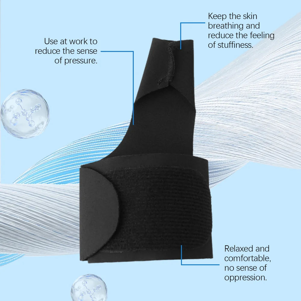 HOUKEA 1Pc Thumb Brace Ergonomic Breathable Support Adjustable Magic Tape for Daily Wear - 7