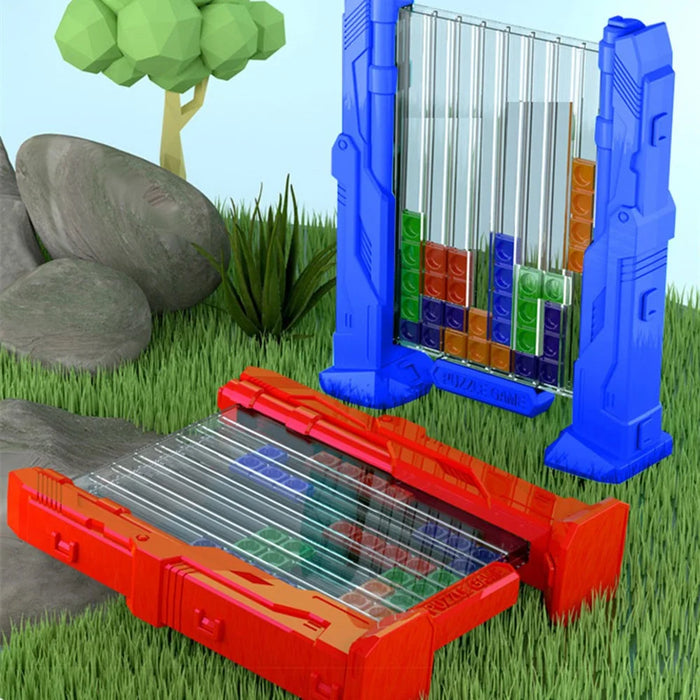 2144 Children 3D Block Puzzle Toy Logical Thinking Training Educational Toys Parent-Child Desktop Game - Blue - 4