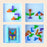 2144 Children 3D Block Puzzle Toy Logical Thinking Training Educational Toys Parent-Child Desktop Game - Blue - 7