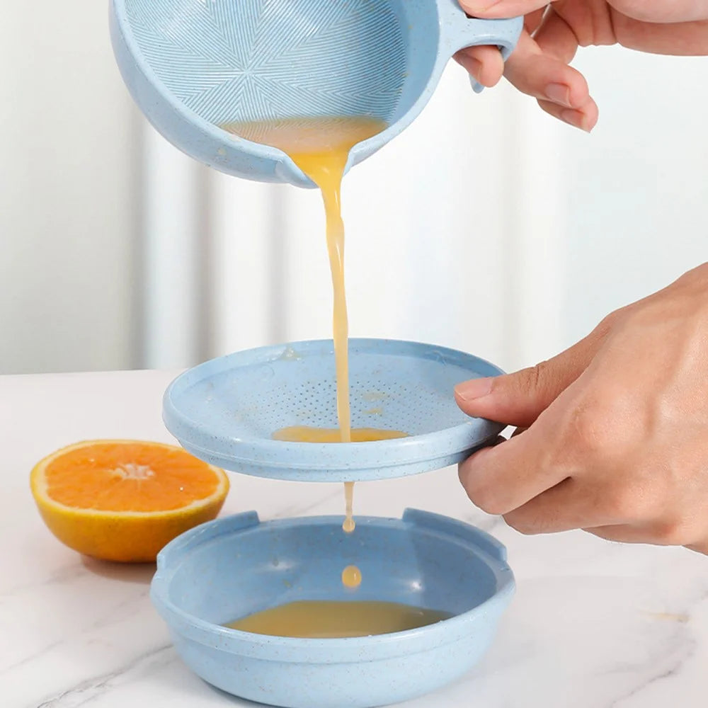 Baby Food Grinder Set Wheat Straw + PP Vegetable Fruit Food Processor Masher (BPA Free, No FDA Certificate) - Blue - 4