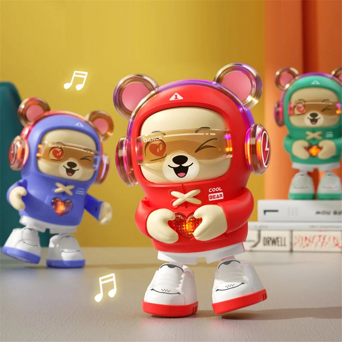 S-001A Music Lighting Kids Dancing Robot Bear Toy Children Birthday Gift - Green - 3