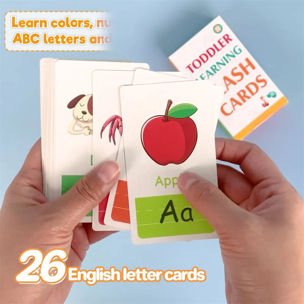 58Pcs / Set Flash Cards Alphabet Letter Number Shape Color Early Education Gift Toddler Learning Cards - Style 1 - 4
