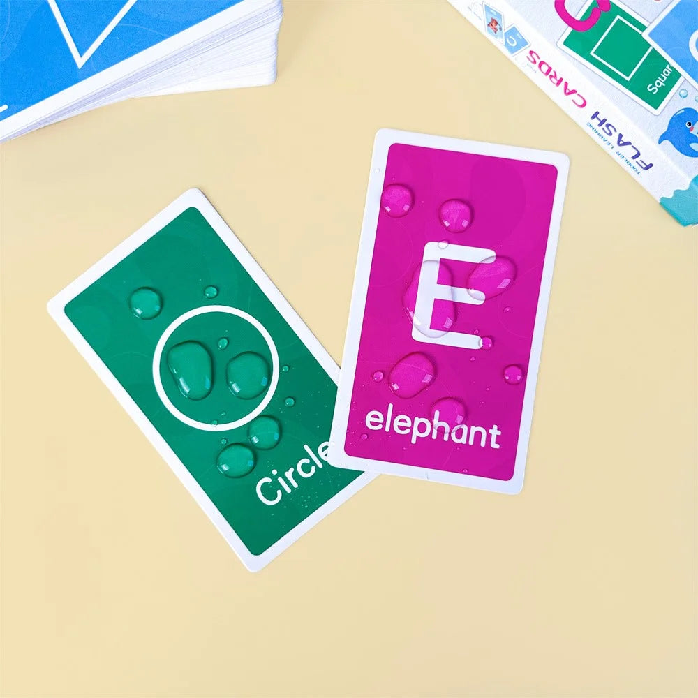 58Pcs / Set Flash Cards Alphabet Letter Number Shape Color Early Education Gift Toddler Learning Cards - Style 1 - 5