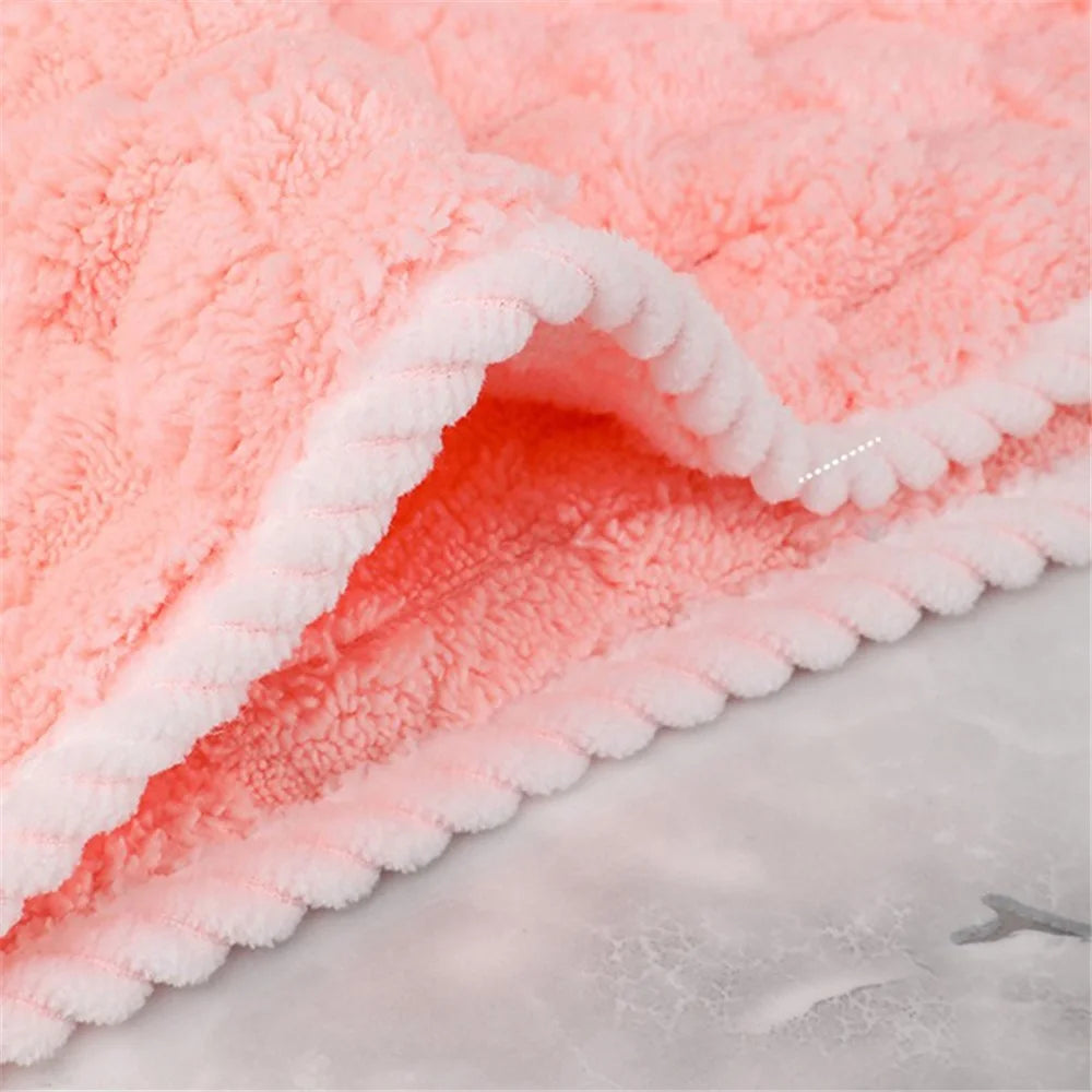 YJ-002 Ultra Soft Bath Towel 70x140cm Highly Water Absorbent Coral Fleece Towel Body Cover - Beige - 6