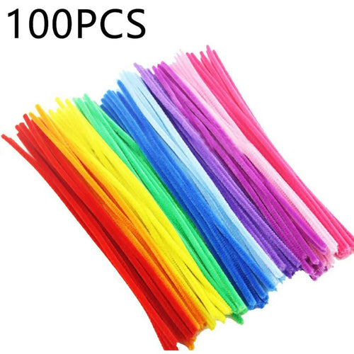 100Pcs Pipe Cleaners Craft Supplies Multi-Color Chenille Stems for Kids DIY Projects - 1
