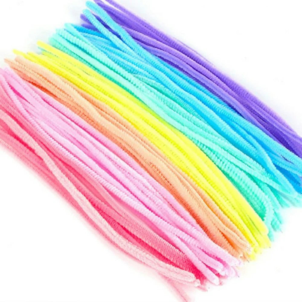 100Pcs Pipe Cleaners Craft Supplies Multi-Color Chenille Stems for Kids DIY Projects - 2