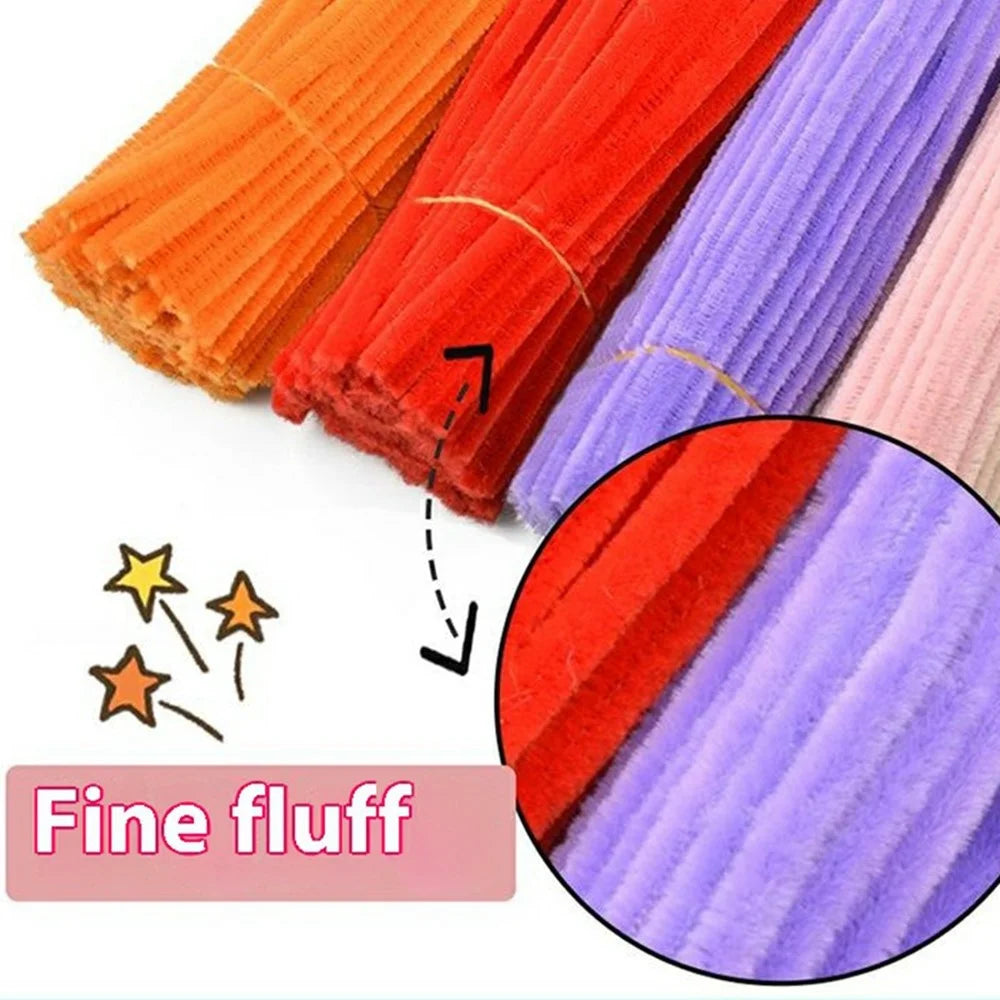 100Pcs Pipe Cleaners Craft Supplies Multi-Color Chenille Stems for Kids DIY Projects - 4