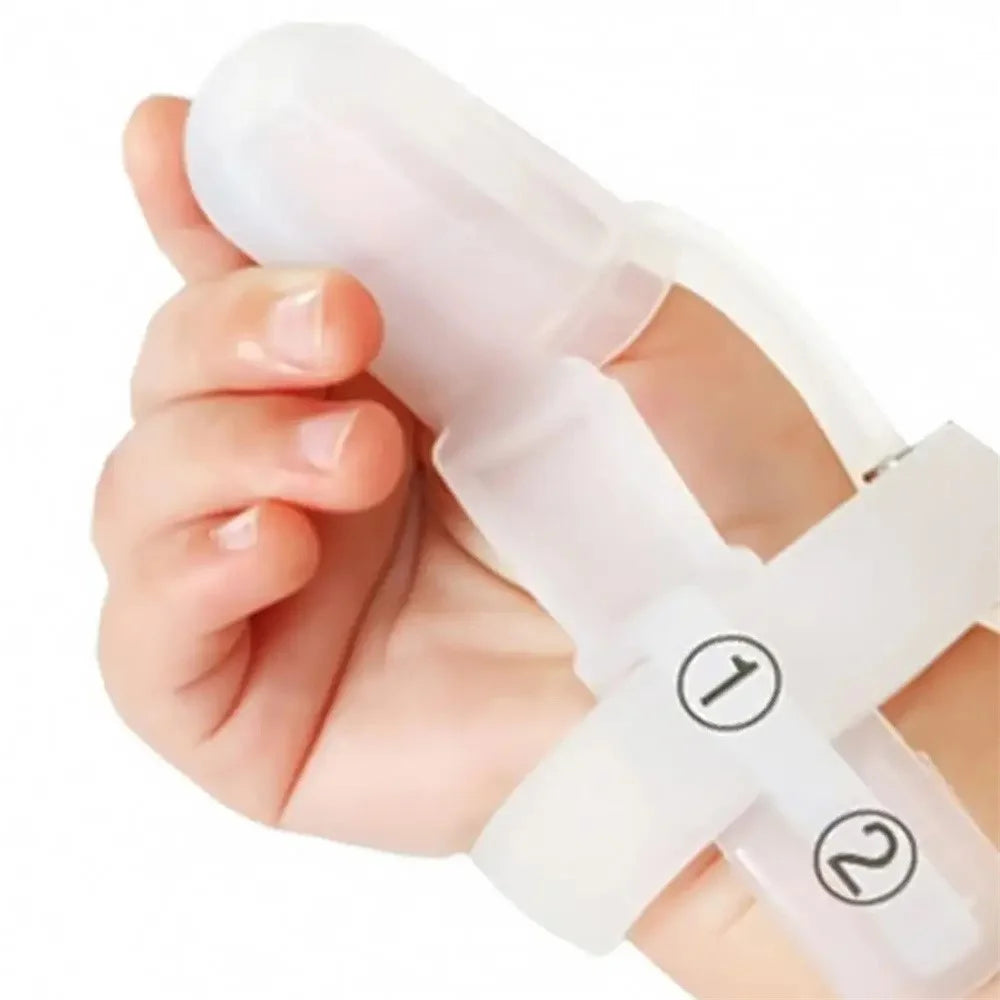 MUMMABUBBA Silicone Baby Finger Guard Non-Toxic Toddler Stop Thumb Sucking Wrist Band (No FDA, BPA Free) - Transparent - 2