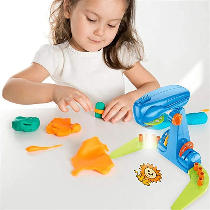 YM133 Drawing Projector for Kids Tracing Drawing Projector Toy Sketcher with Light - Blue - 3