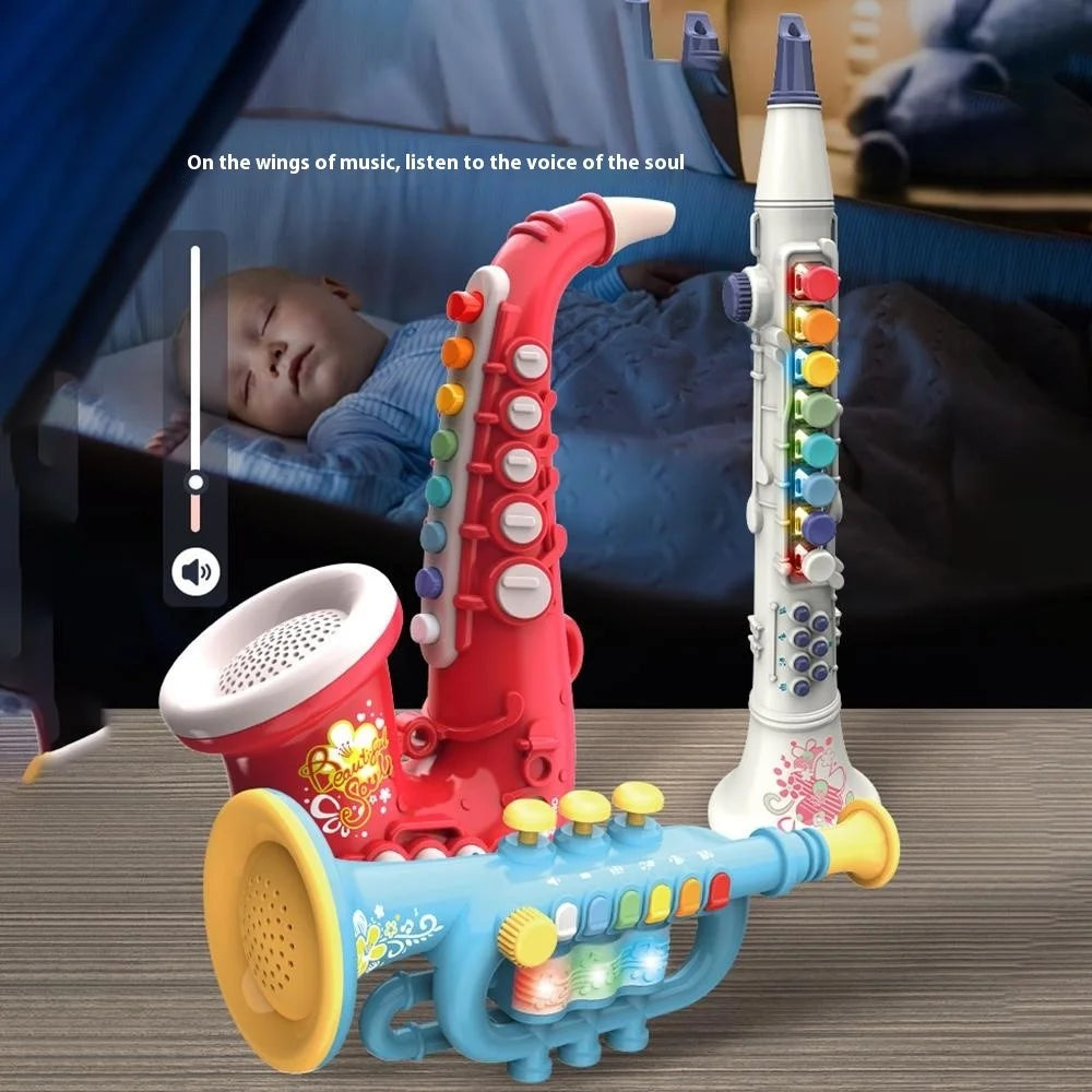 Musical Instrument Kids Toy Trumpet Educational Preschool Learning Blowing Instrument Gift for Toddlers Early Childhood Development - Pink - 3