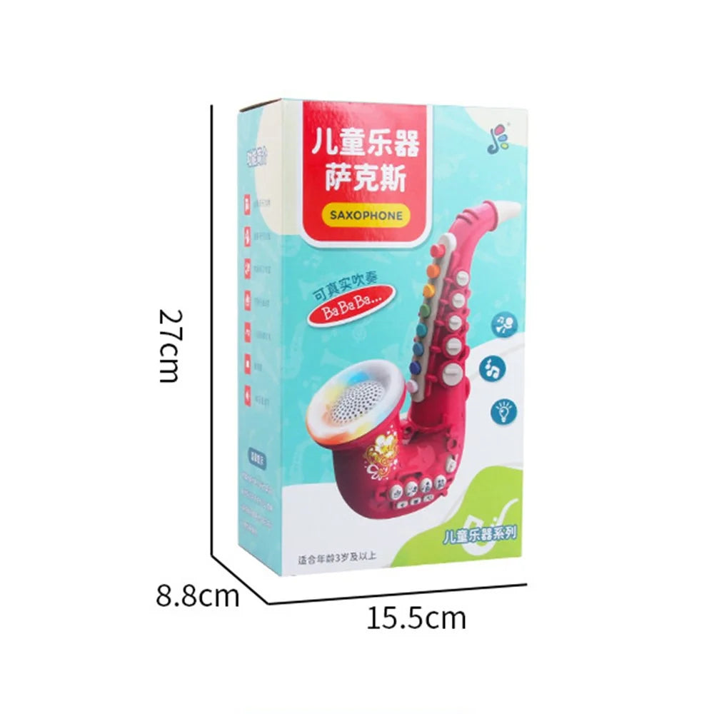 Musical Instrument Kids Toy Saxophone for Preschool Toddlers Educational Learning Music Development Gift - Blue - 4