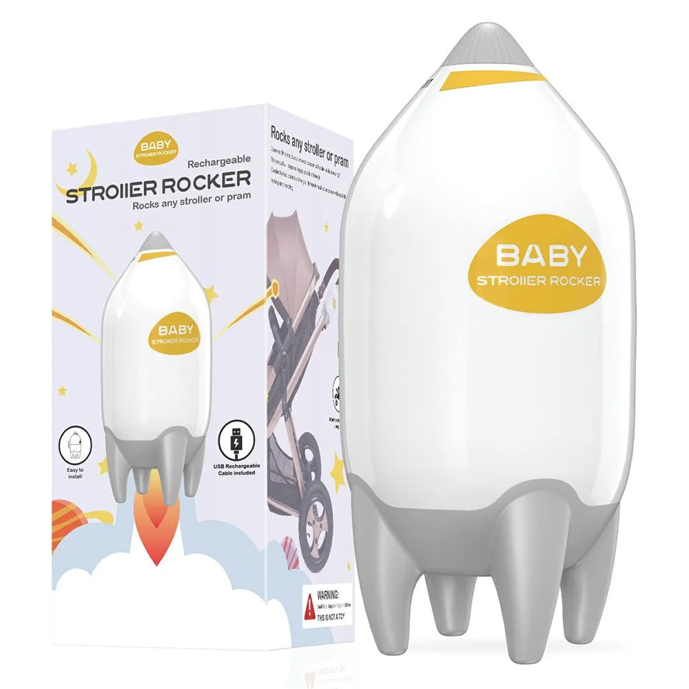 Portable Baby Stroller Rocker Rechargeable Adjustable Speed Infant Sleep Soother Device - 1