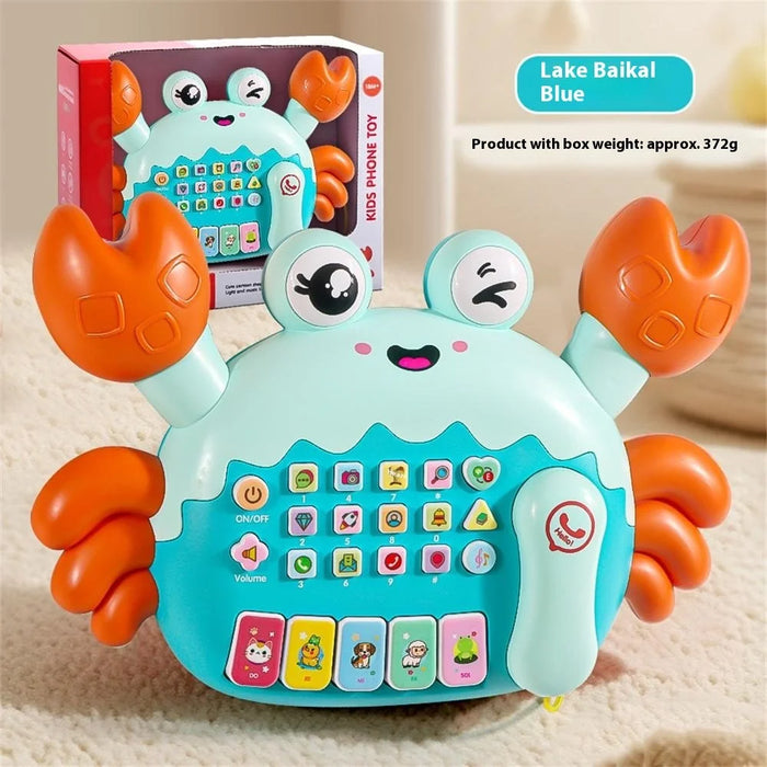 Children Early Education Toy Crab Storyteller Machine Musical Toy with Songs / Piano Function - Blue - 2
