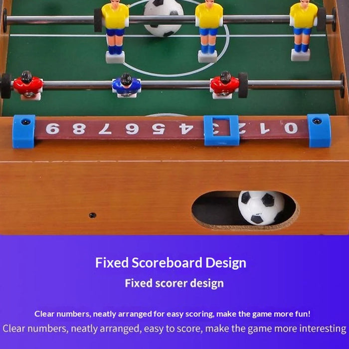 34.5x22.5×7cm Mini Wooden Desktop Football Table Game Indoor Table Soccer Game Toy for Kids Parent-Child - 4