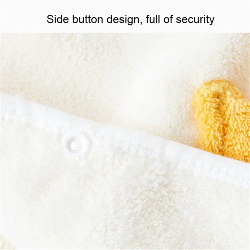 70x140cm Toddler Hooded Bath Towel Soft Towel Absorbent Bathrobe Blanket Baby Shower Gifts - Yellow - 4