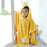 60x120cm Hooded Bath Towel Highly Absorbent Kids Bath Towel Soft Baby Shower Blanket - Yellow - 3