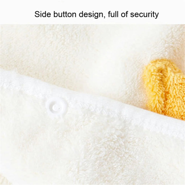60x120cm Hooded Bath Towel Highly Absorbent Kids Bath Towel Soft Baby Shower Blanket - Yellow - 4
