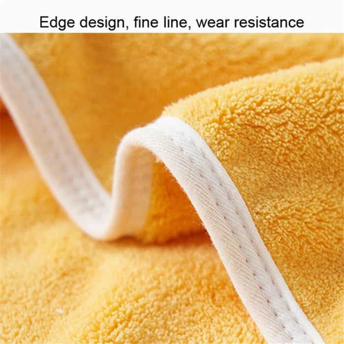 60x120cm Hooded Bath Towel Highly Absorbent Kids Bath Towel Soft Baby Shower Blanket - Yellow - 6