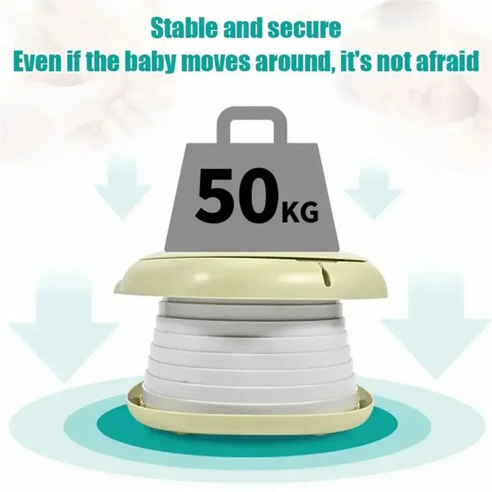 RJ101 Foldable ABS+PP Baby Toilet Potty Seat for Toddler Travel Outdoor Camping - Green - 7