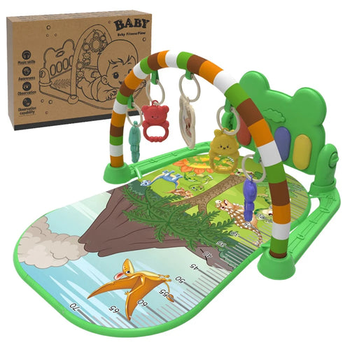 Baby Gyms Play Mat Musical Activity Center Toddler Kick and Play Piano Infant Early Education Toy - Green - 1