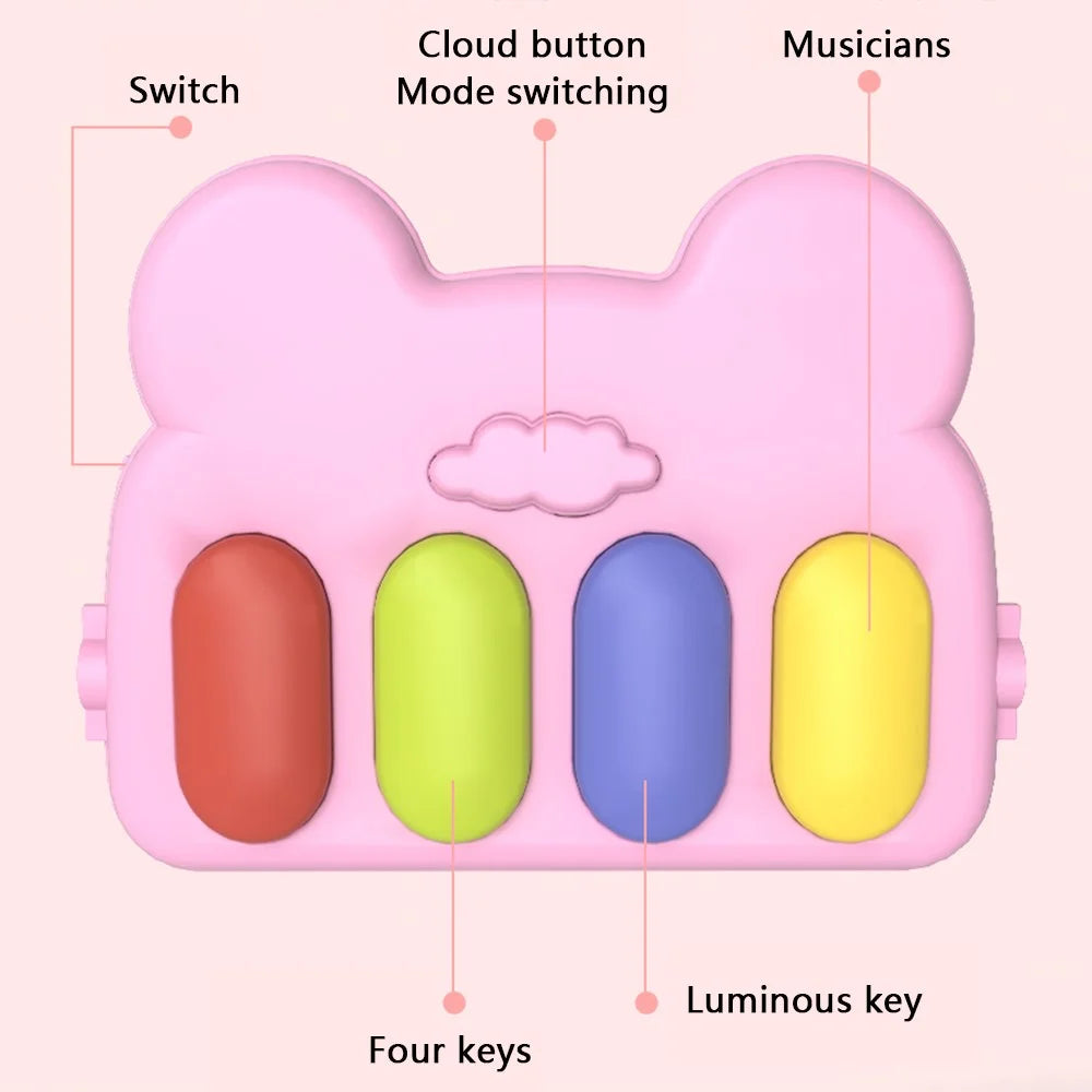 Baby Gyms Play Mat Musical Activity Center Toddler Kick and Play Piano Infant Early Education Toy - Green - 6