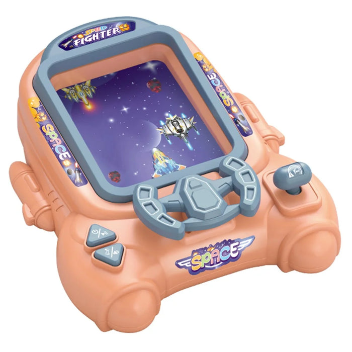 3602 18 Levels Adventure Arcade Space Fighter Game Console for Kids Educational Toy - Pink - 1