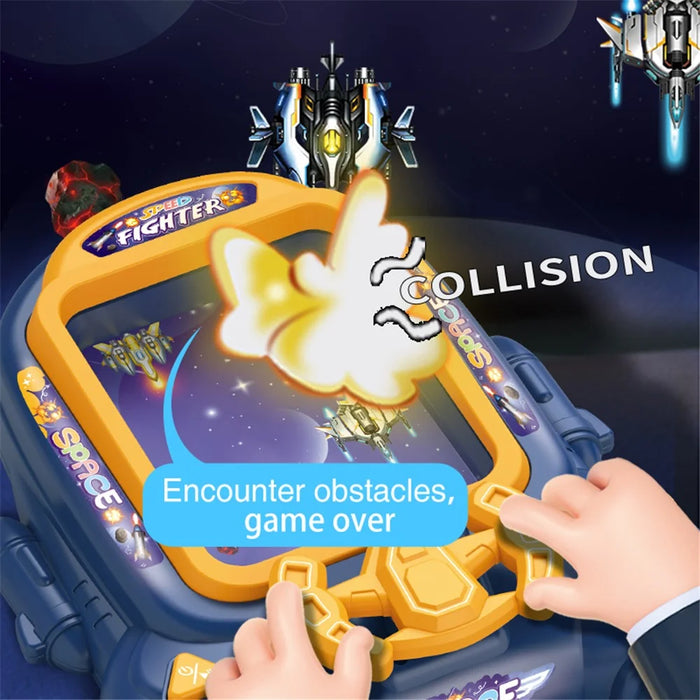 3602 18 Levels Adventure Arcade Space Fighter Game Console for Kids Educational Toy - Pink - 4
