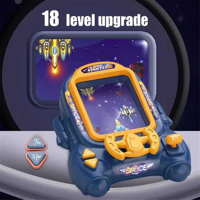 3602 18 Levels Adventure Arcade Space Fighter Game Console for Kids Educational Toy - Pink - 6