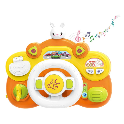 899-180 Simulate Driving Car Steering Wheel Toy with Music and Light Kids Early Educational Toy - Rabbit - 1