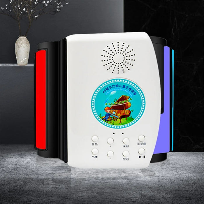 49 Keys Piano Keyboard Rechargeable Roll Up Silicone Electronic Organ Built-in Speaker for Children Beginner - Multi-color - 4