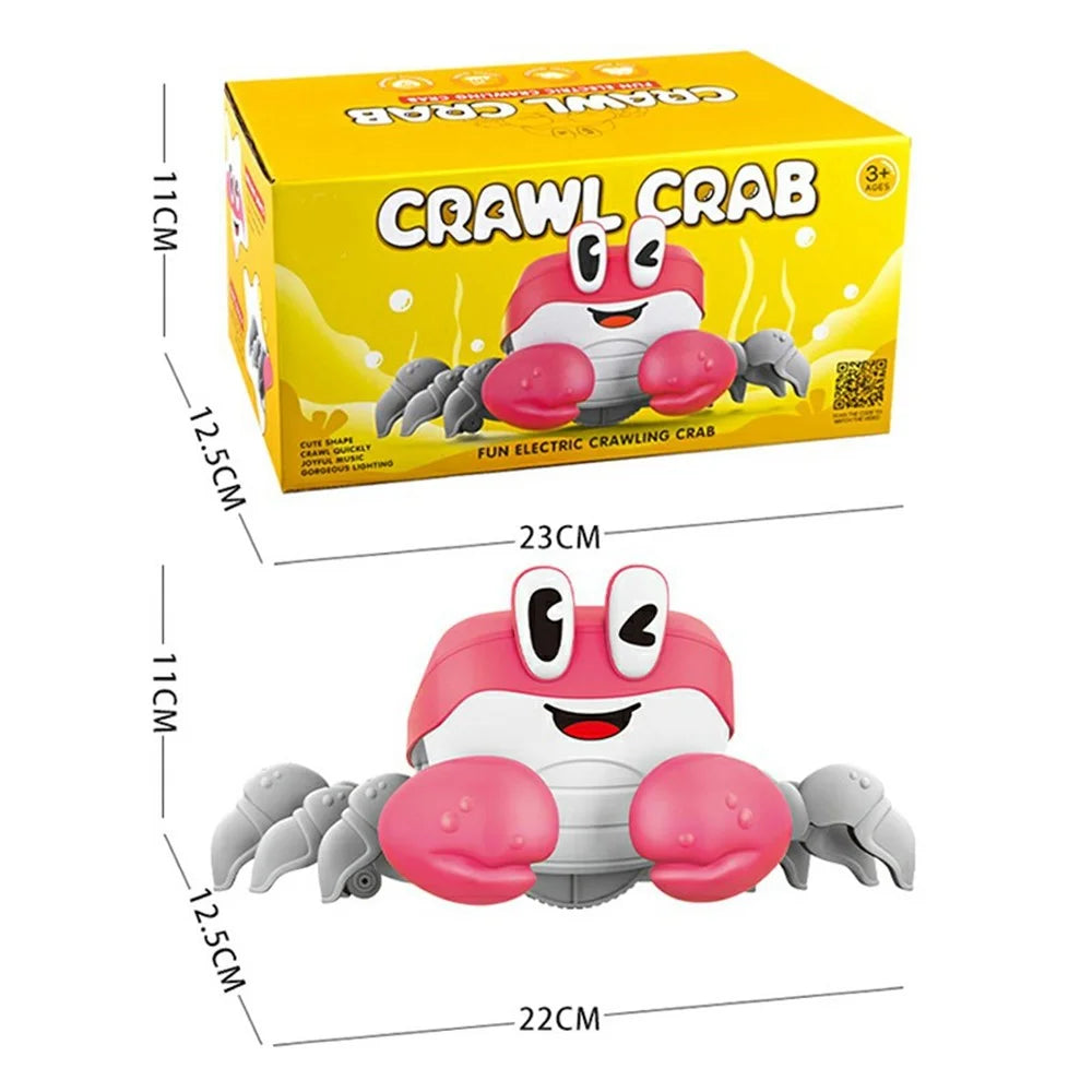 S-003A Electric Escape Crabs Electronic Pets Musical Dancing Educational Toddler Moving Toy - Pink - 7