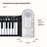 HQA2-49 49-Key Portable Folding Piano Children Beginner Musical Instrument Roll-Up Keyboard - White - 4