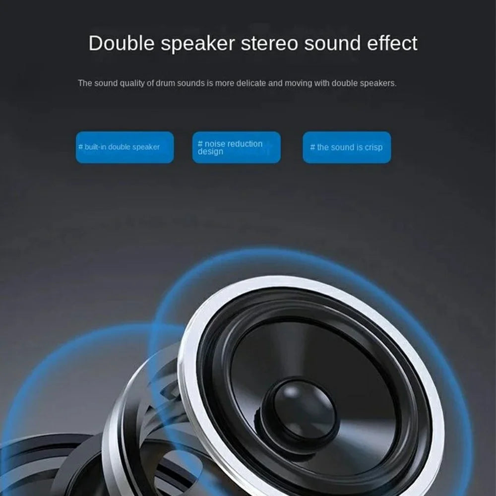 MD862 Double Speaker Rechargeable Portable Roll-Up 9 Pads Electronic Drum - 5