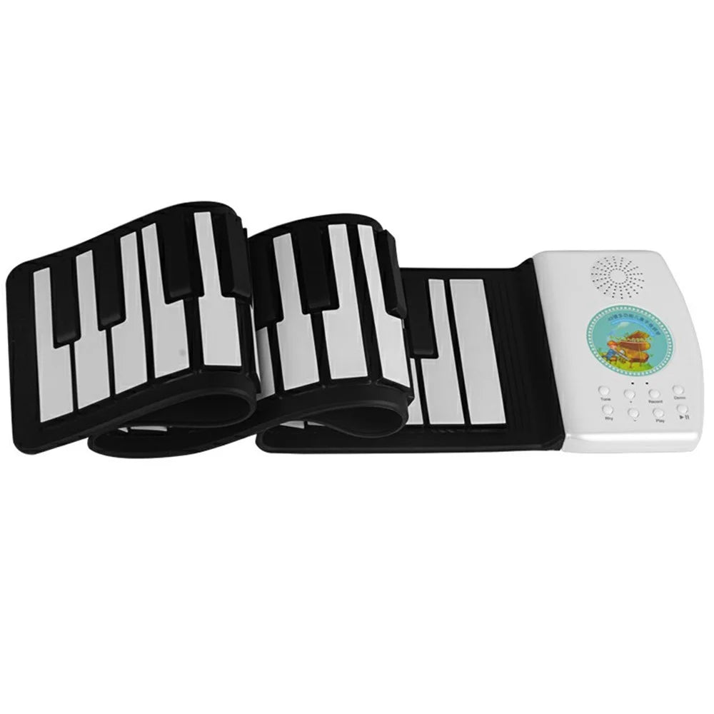 PM49 49-Key Portable Folding Piano Children Beginner Roll-Up Keyboard Musical Instrument Toy - 1