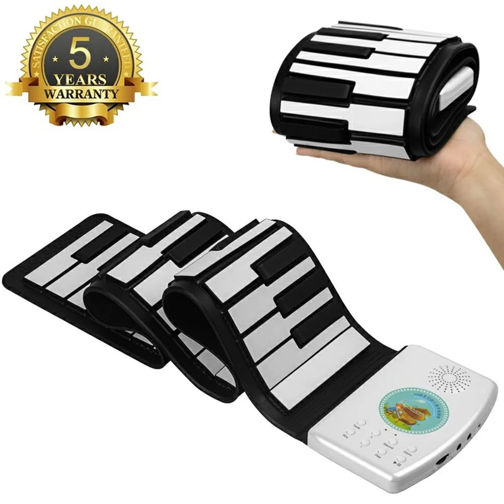 PM49 49-Key Portable Folding Piano Children Beginner Roll-Up Keyboard Musical Instrument Toy - 3