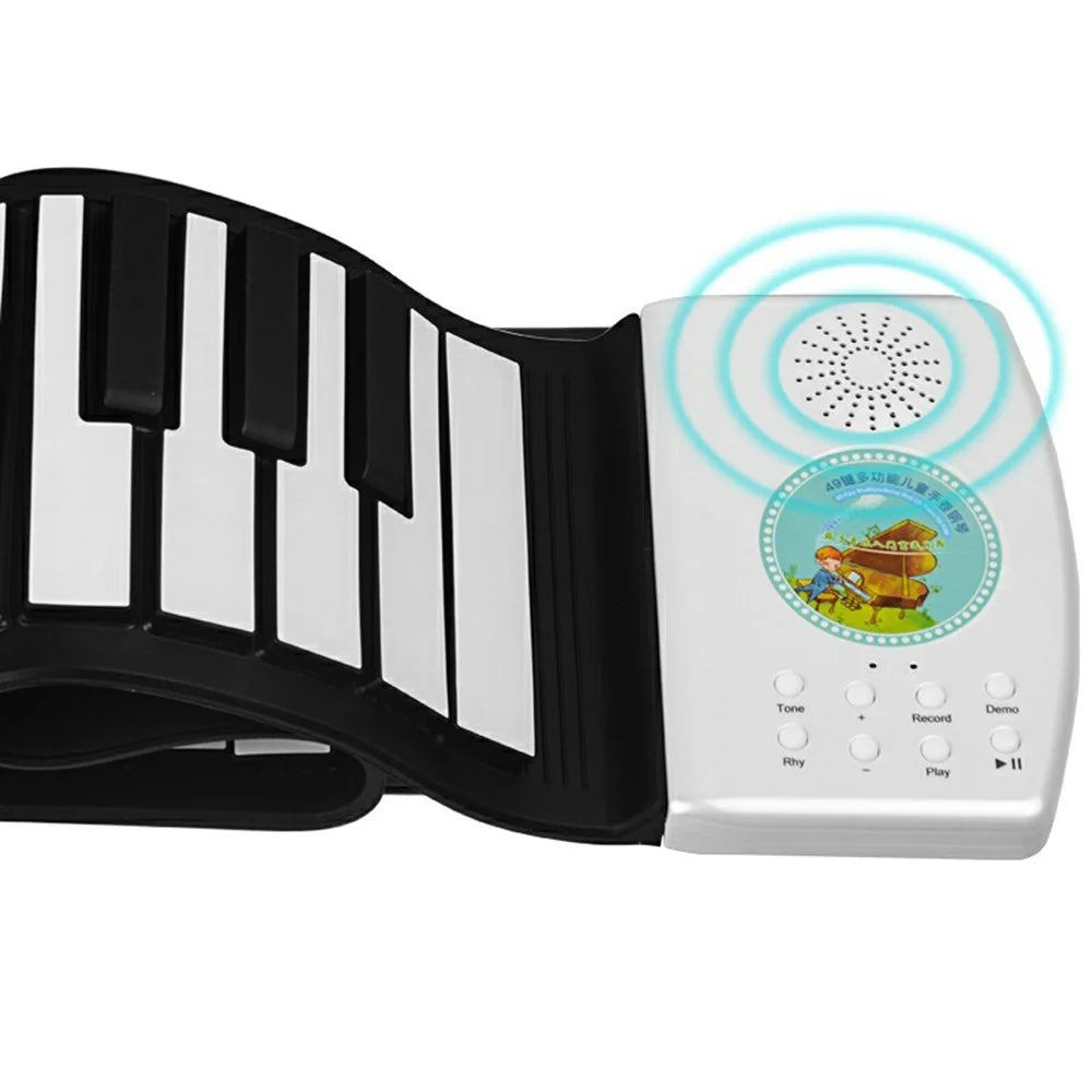 PM49 49-Key Portable Folding Piano Children Beginner Roll-Up Keyboard Musical Instrument Toy - 7