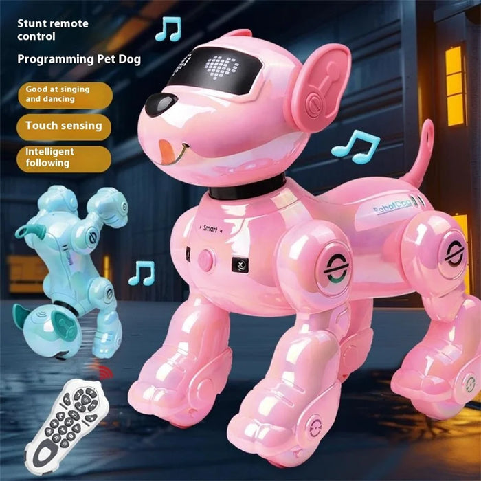 Smart Robots Dog Toy Programmable Interactive RC Robotic Pets with Touch Sensors and Music Dancing - Pink - 2