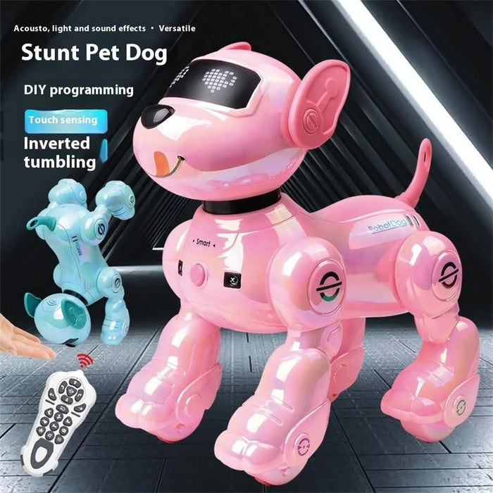Smart Robots Dog Toy Programmable Interactive RC Robotic Pets with Touch Sensors and Music Dancing - Pink - 6