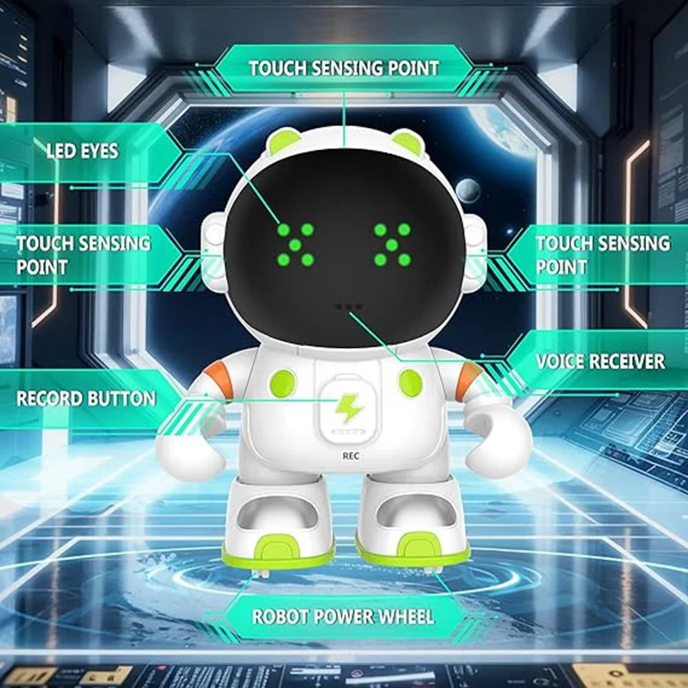 AT100 Smart Robot Toy Interactive Voice Controlled Astronaut Toy with Touch Sensors  /  Recording Function for Kids - 5