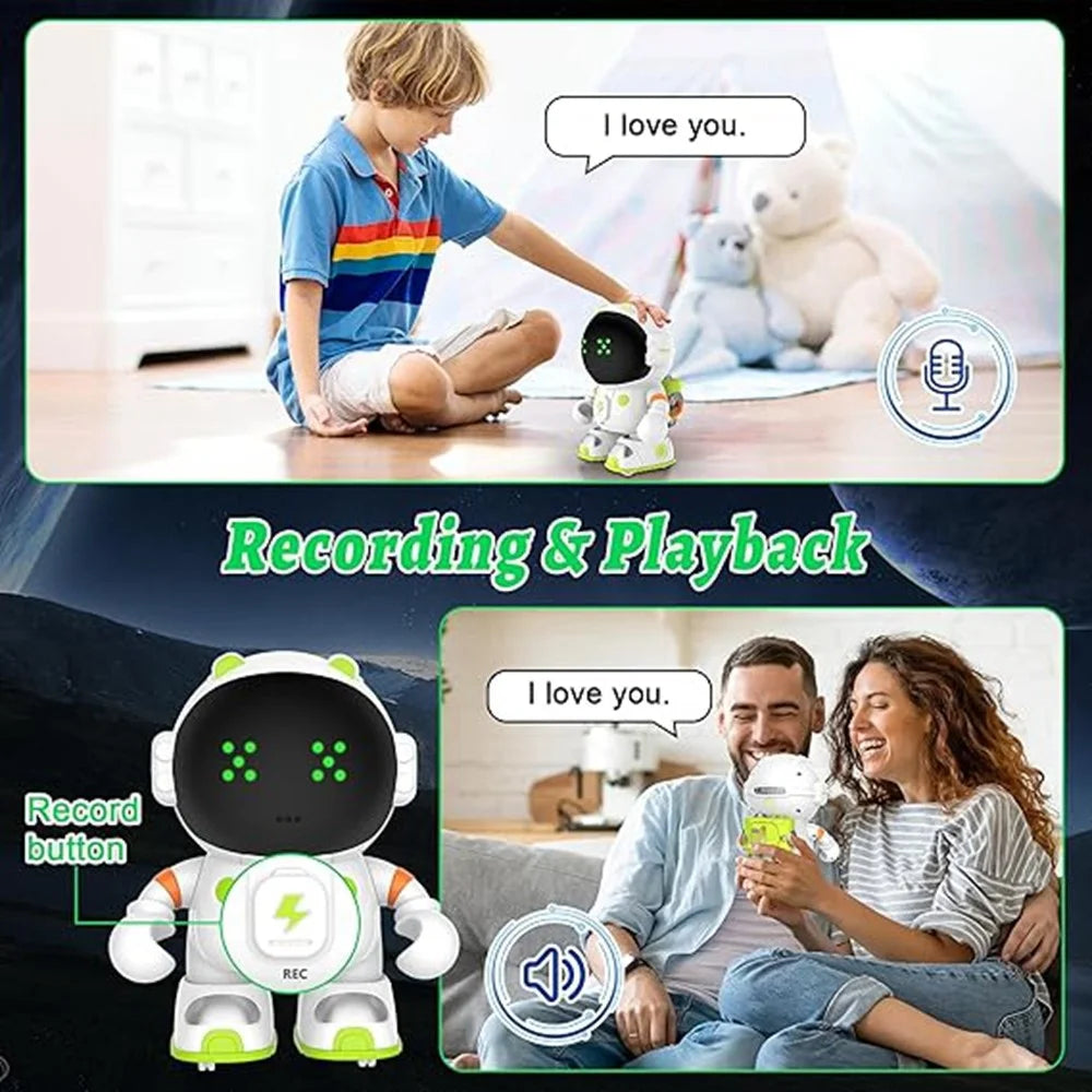 AT100 Smart Robot Toy Interactive Voice Controlled Astronaut Toy with Touch Sensors  /  Recording Function for Kids - 6