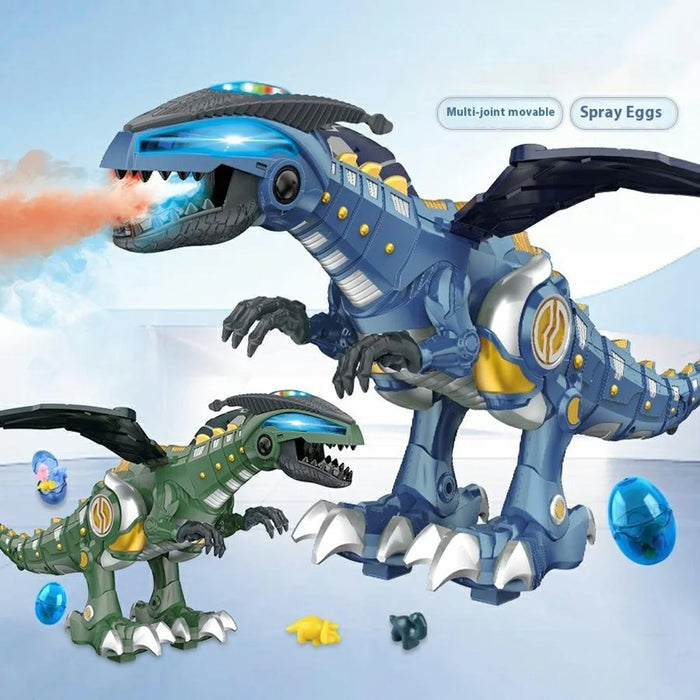 Y333-87 Electric Dinosaur Toy Walking Misting Dragon Model with Sound  /  Light Function for Kids - Blue - 3