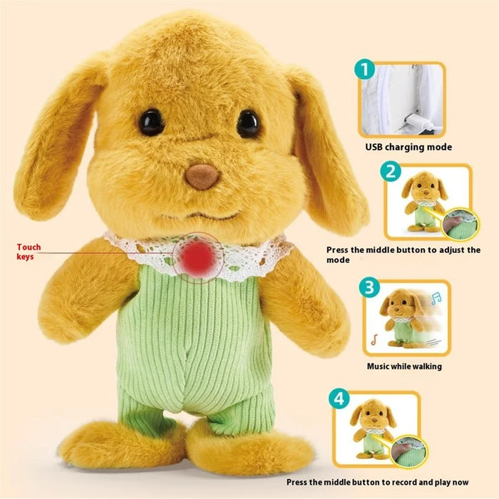 25cm Smart Interactive Plush Doll Toy with Singing Dancing Talking Recording Walking Early Educational Toy - Dog - 5