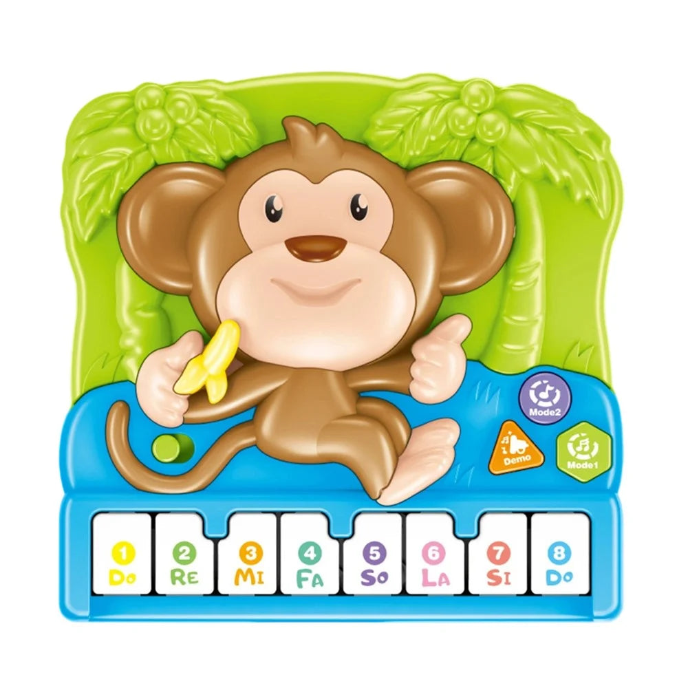 Children Electronic Keyboard Piano Toy  Cartoon Design Musical Instrument Early Educational Toy - Monkey - 1
