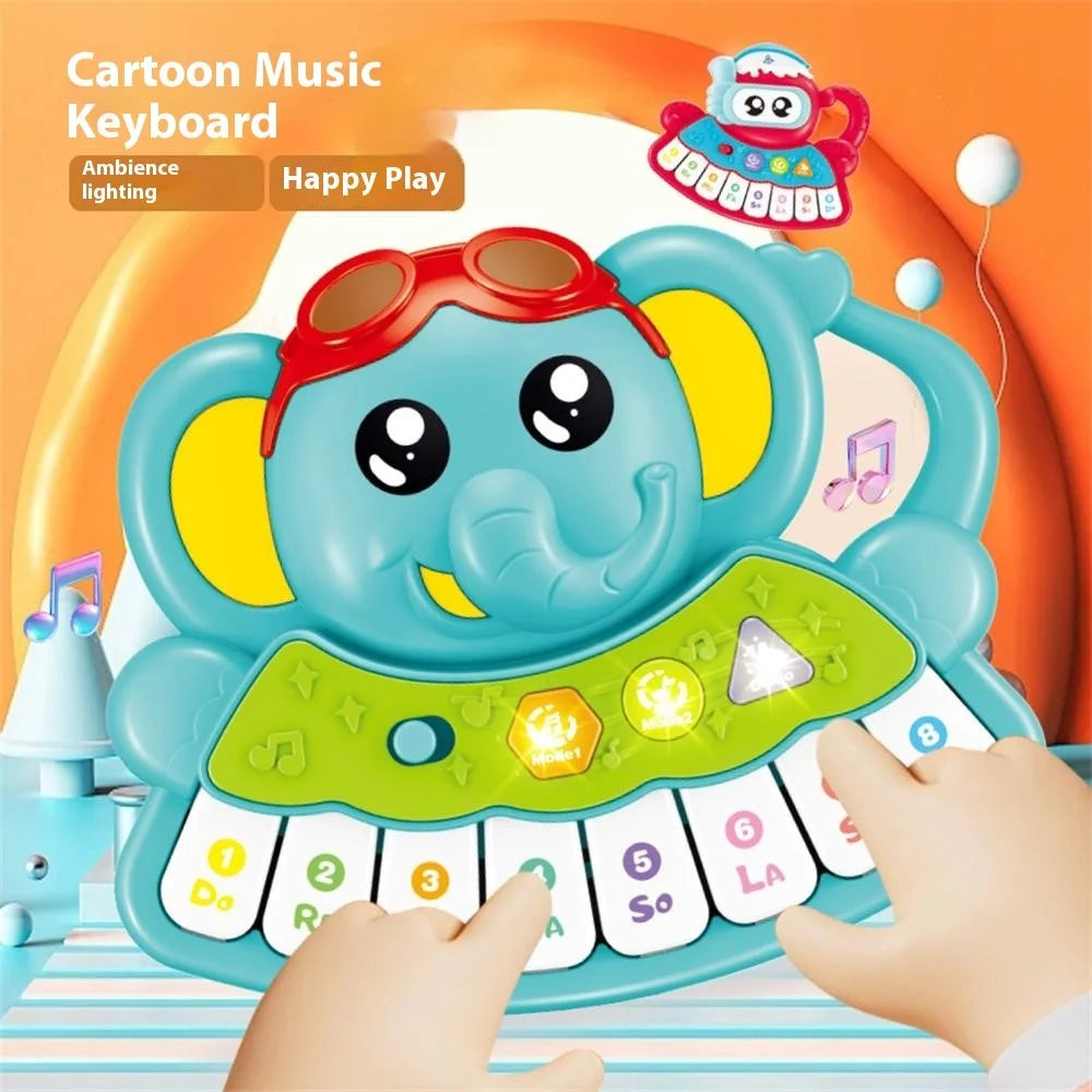 Children Electronic Keyboard Piano Toy  Cartoon Design Musical Instrument Early Educational Toy - Monkey - 6
