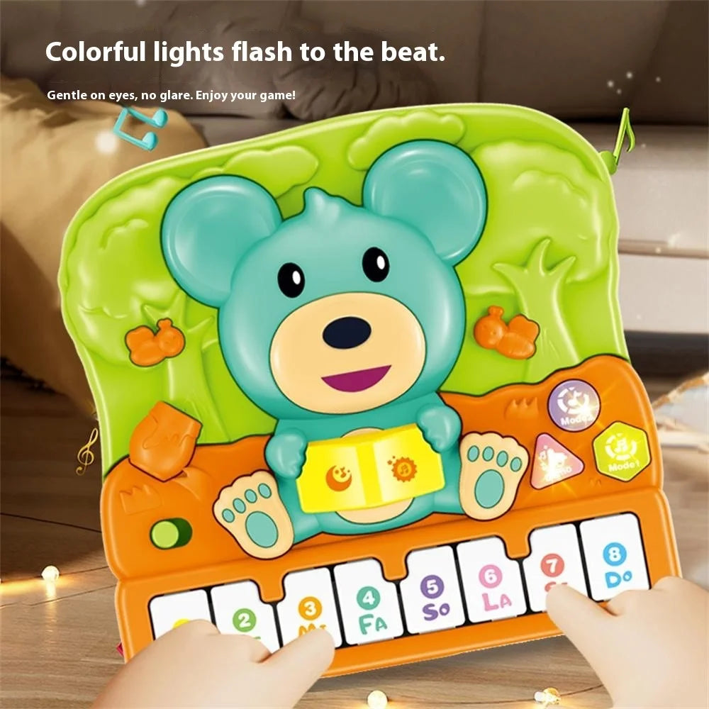 Children Electronic Keyboard Piano Toy  Cartoon Design Musical Instrument Early Educational Toy - Monkey - 7