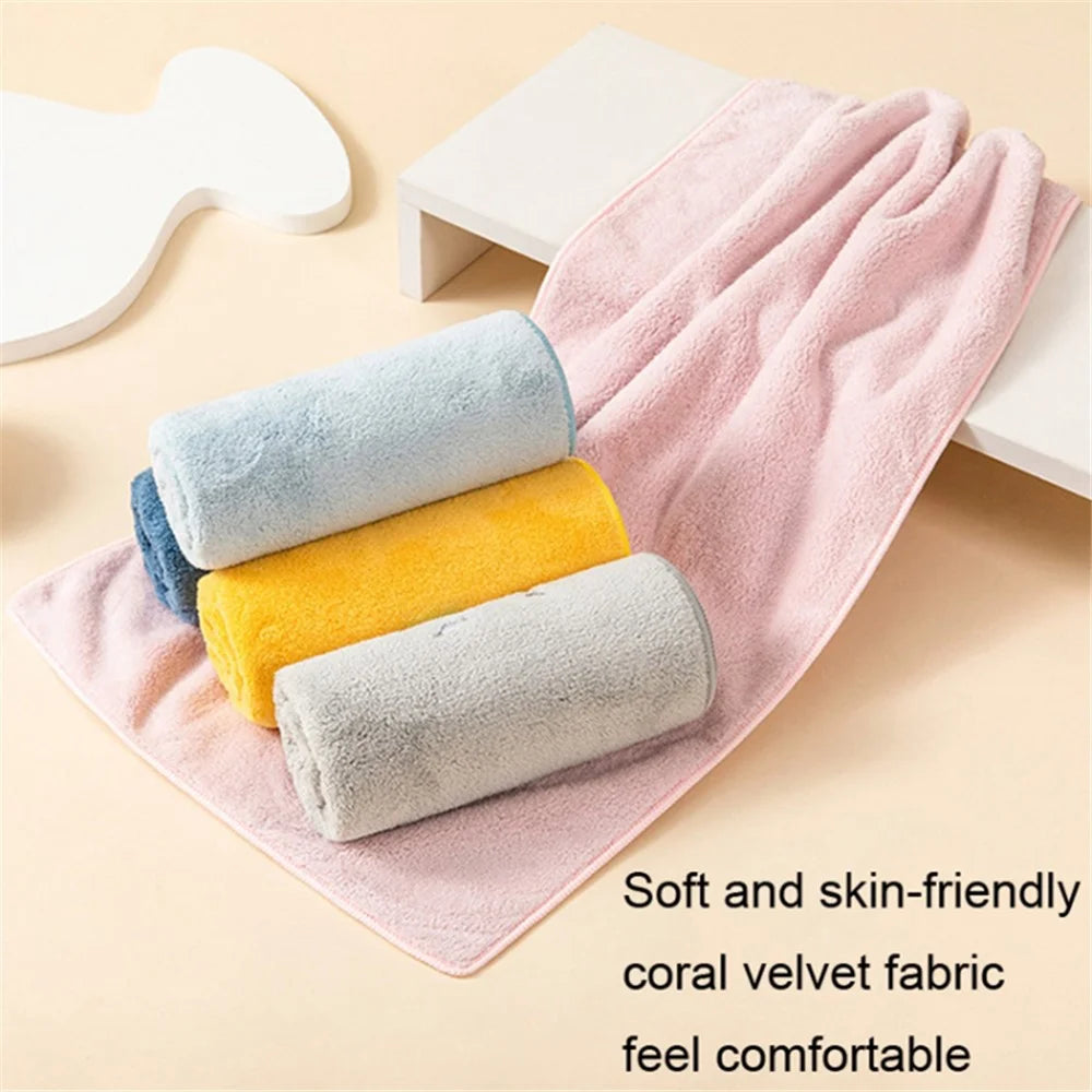 Thickened Towel Ultra Soft Absorbent Towel Newborn Bath Face Towel Baby Washcloths - Light Green - 2