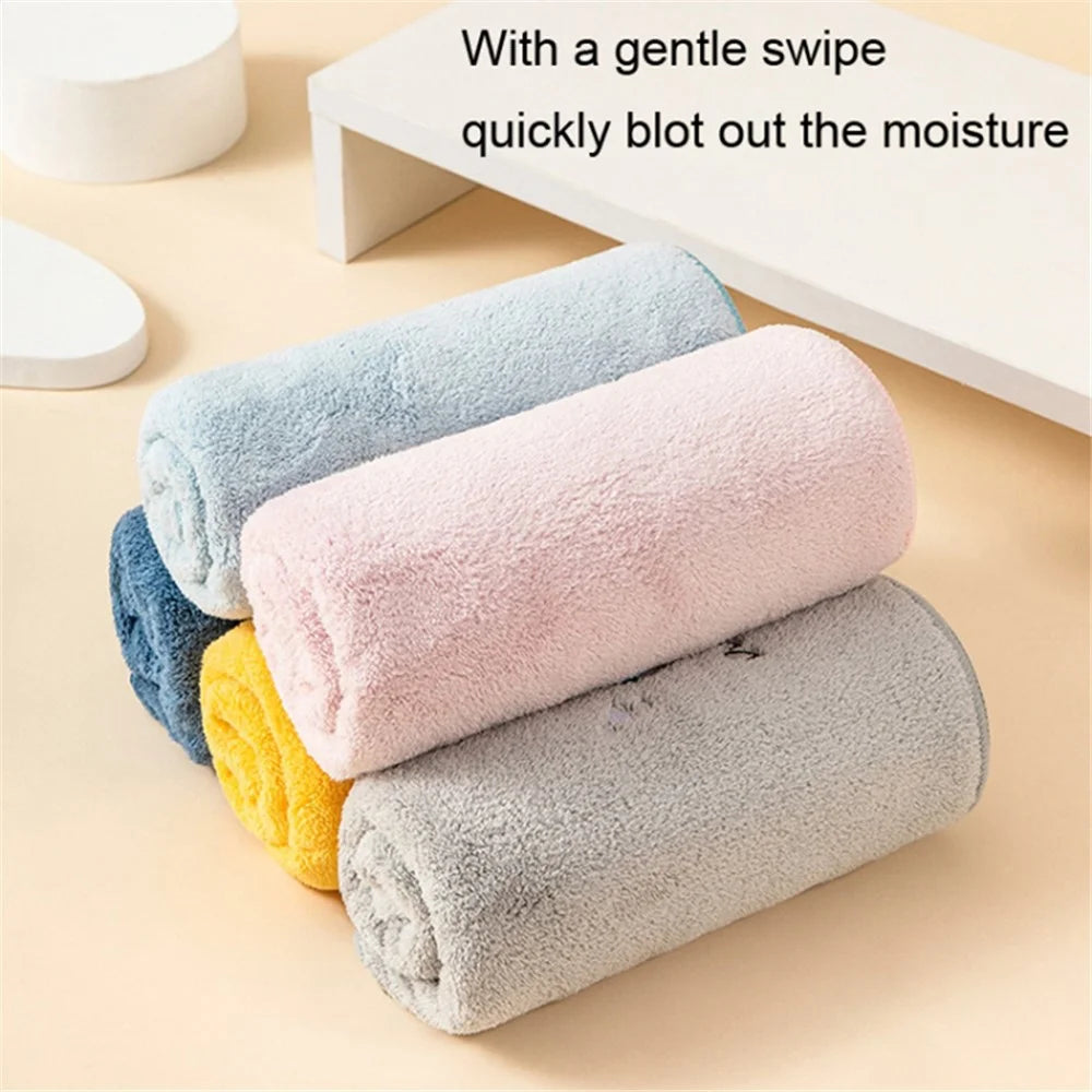 Thickened Towel Ultra Soft Absorbent Towel Newborn Bath Face Towel Baby Washcloths - Light Green - 3