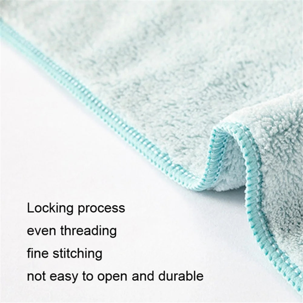 Thickened Towel Ultra Soft Absorbent Towel Newborn Bath Face Towel Baby Washcloths - Light Green - 5