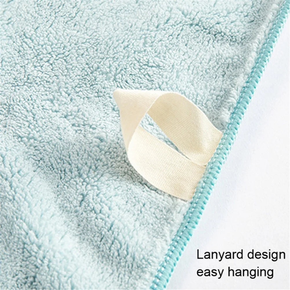 Thickened Towel Ultra Soft Absorbent Towel Newborn Bath Face Towel Baby Washcloths - Light Green - 6