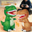 SJL7616 Inflatable Dinosaur 2.4G Wireless Remote Control Electric Tyrannosaurus Rex Kids Toy with Music - Green - 3